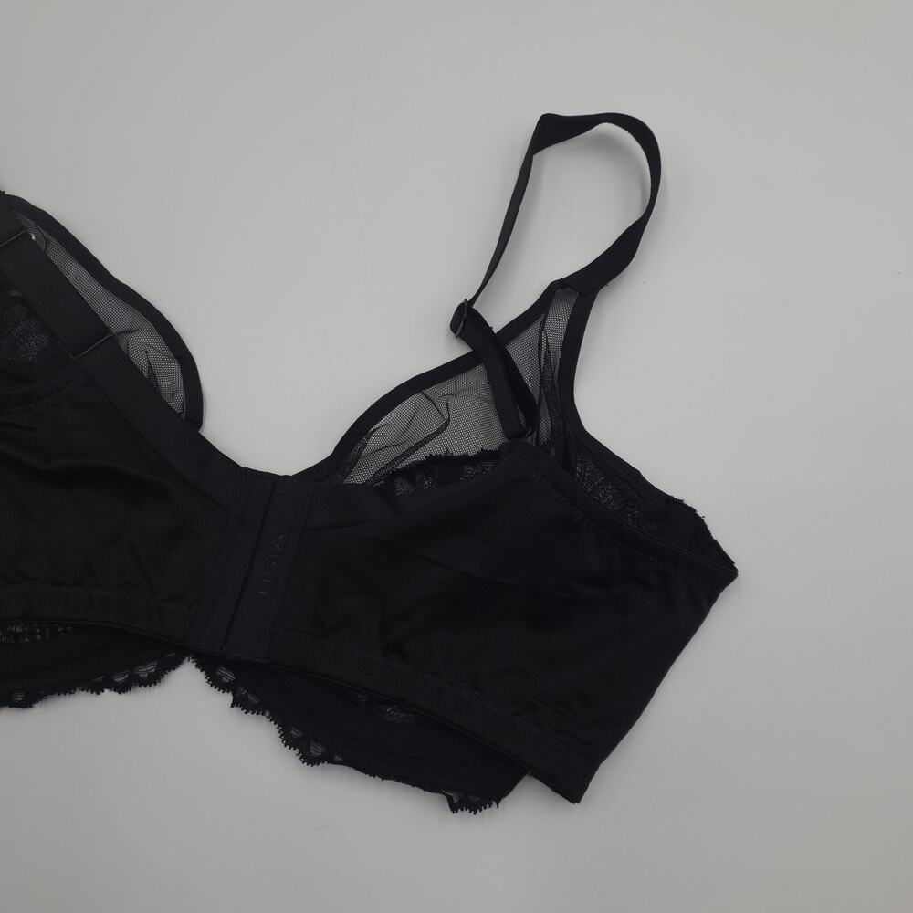 HSIA Bundle of Two Blossom Unlined Underwire Lace Bra Black White Size 34DDD - Picture 4 of 9